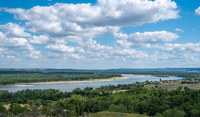 View of Missouri River Valley from Fort Ransom State Park in North Dakota