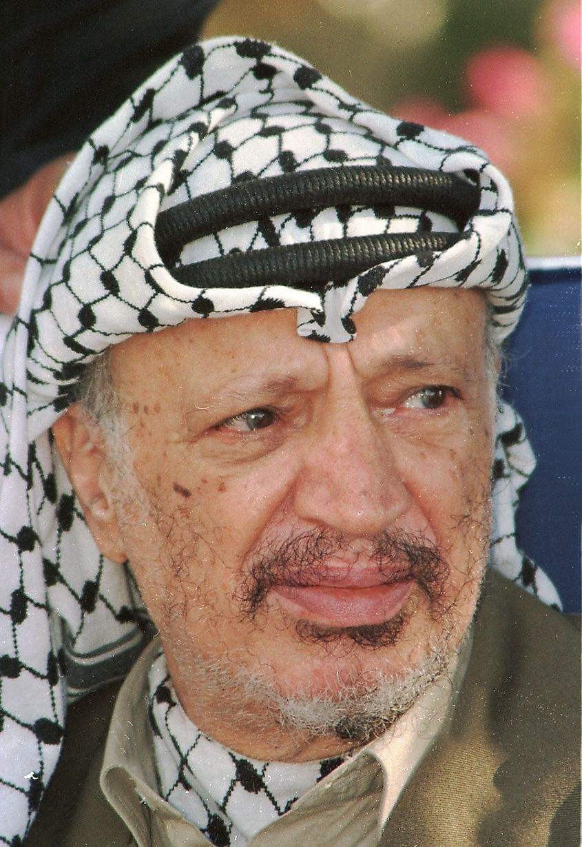 Leader of the PLO, Yasser Arafat