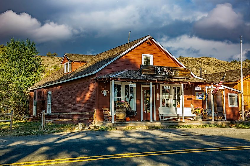 The Frenchglen Mercantile and general store on the main street in Frenchglen.