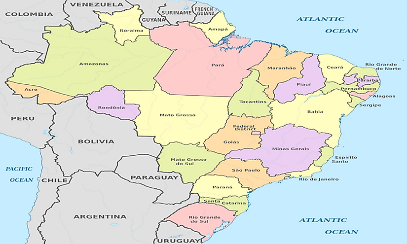 brazil map states and cities