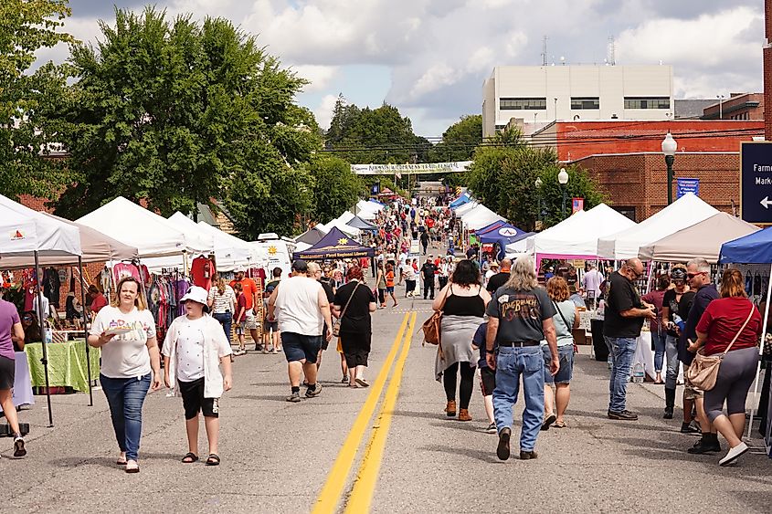 Wilderness Festival on Main Street in Christiansburg, Virginia