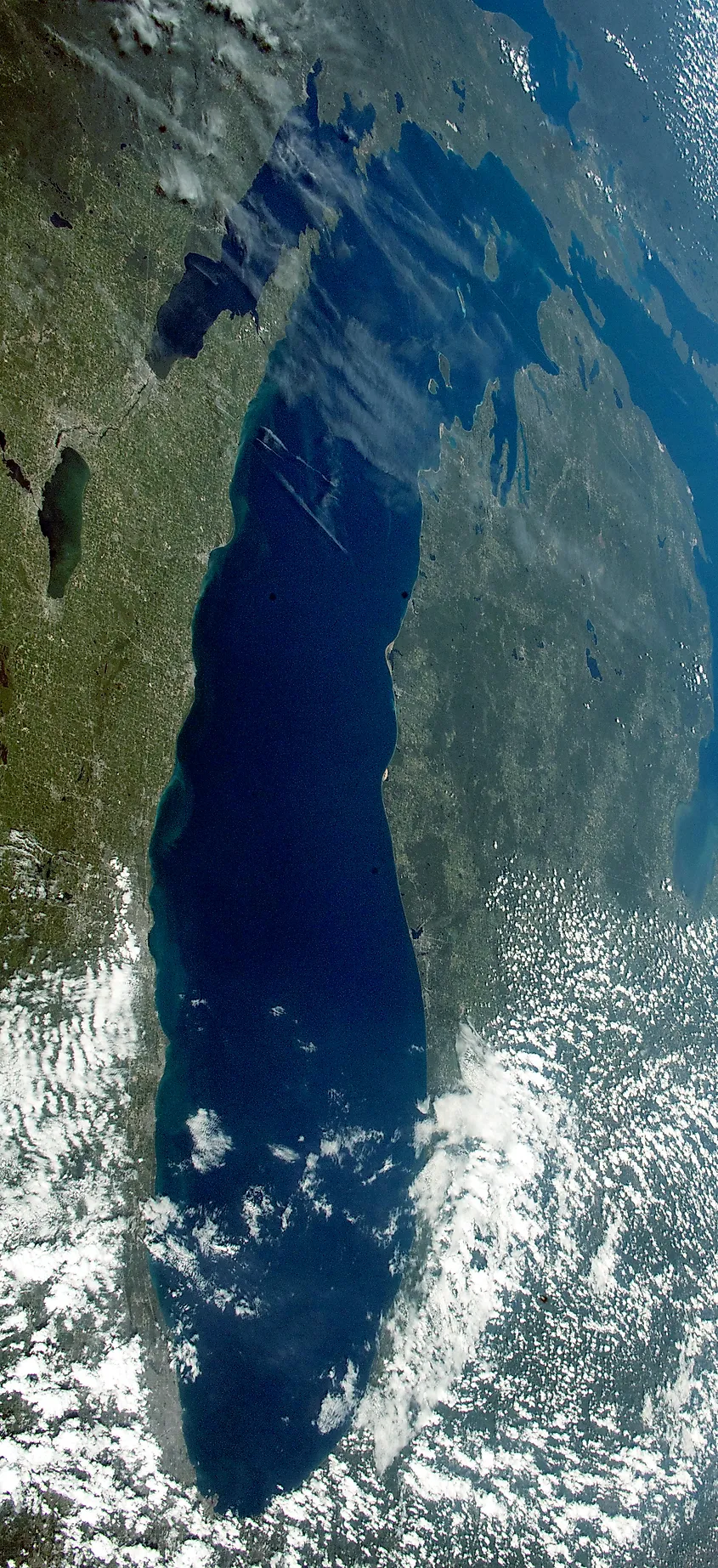 Lake Michigan viewed from the International Space Station.