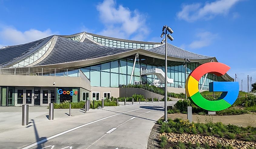 The new building at Google Bay View campus in Mountain View, California.