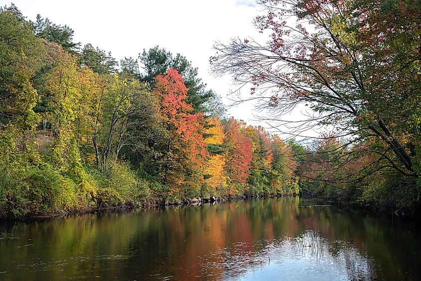 the Contoocook River in Peterborough, New Hampshire.