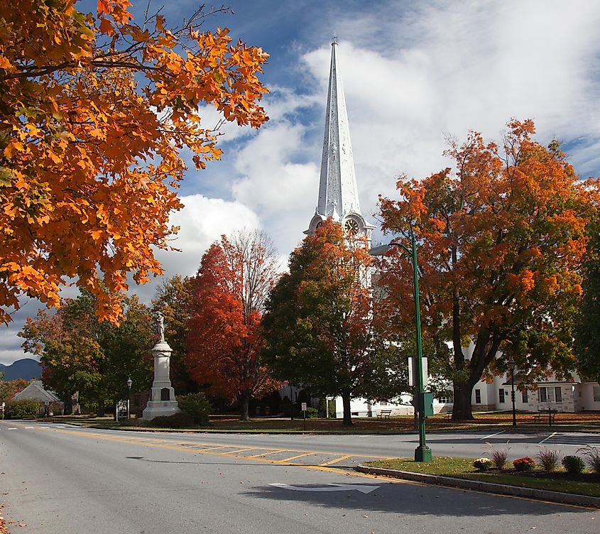 Main street of Manchester Vermont