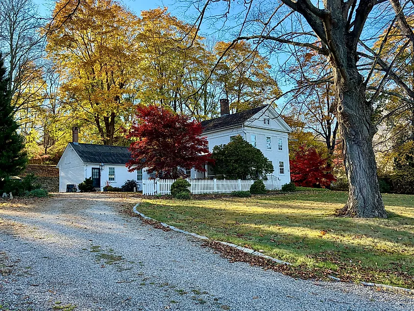 A quaint home in the town of Chester, Connecticut.