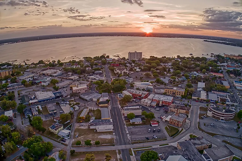 A view of Sebring, Florida at sunset