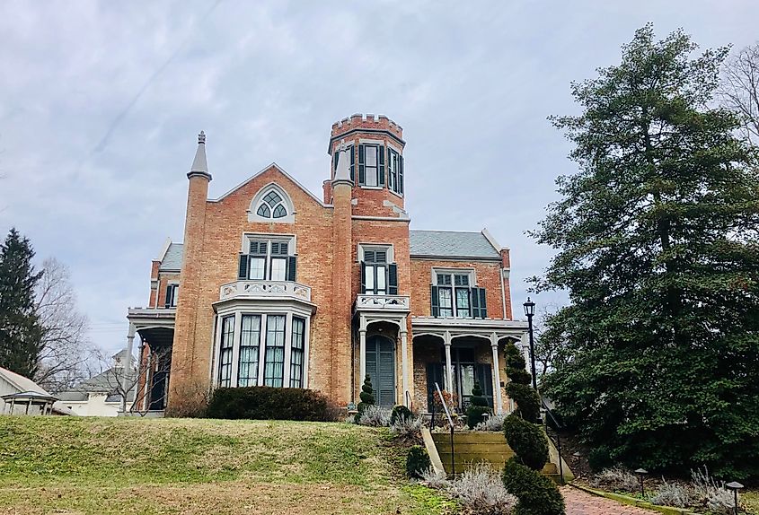 The Castle Historic House Museum Victorian Gothic revival architecture.