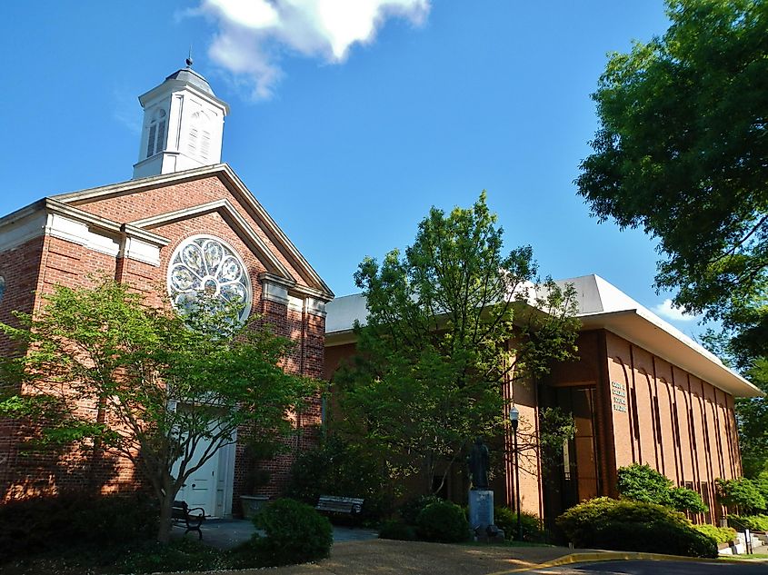 LaGrange College is the oldest private college in Georgia. Affiliated with the United Methodist Church, it has an enrollment of about 1,000 students, 