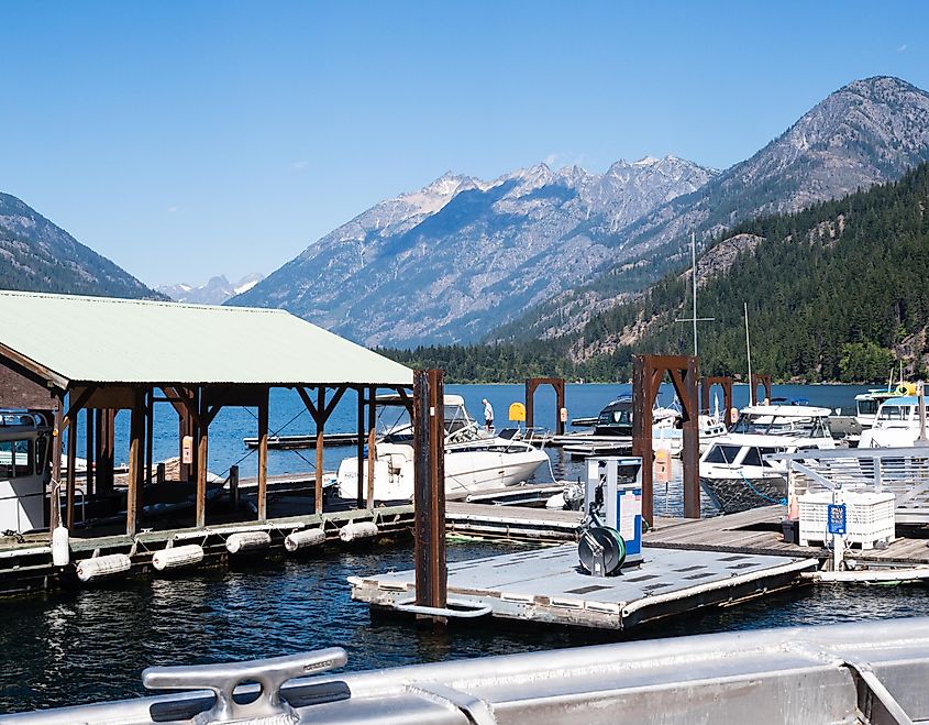 Boat landing for passenger ferry at Stehekin, via Amehime / Shutterstock.com