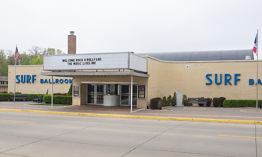 The historic Surf Ballroom in Clear Lake, Iowa.