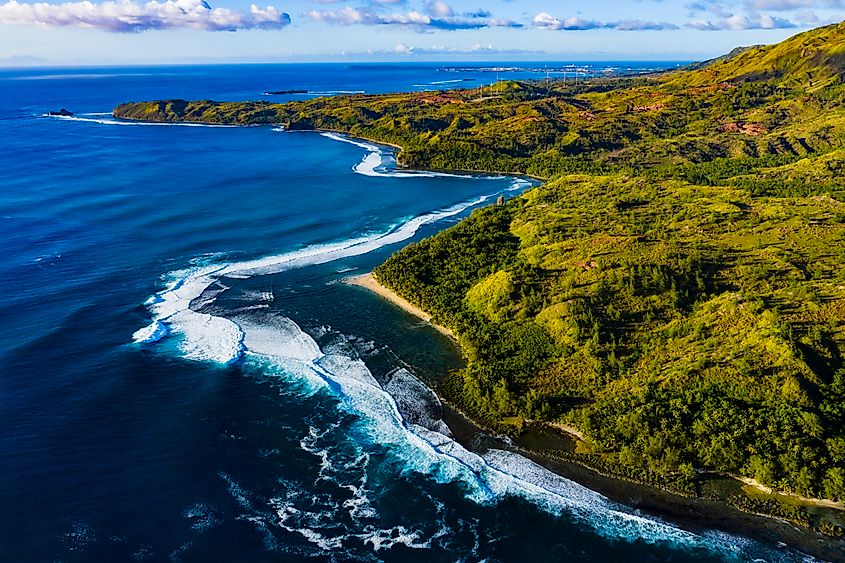 Aerial View of Cetti Bay on Guam