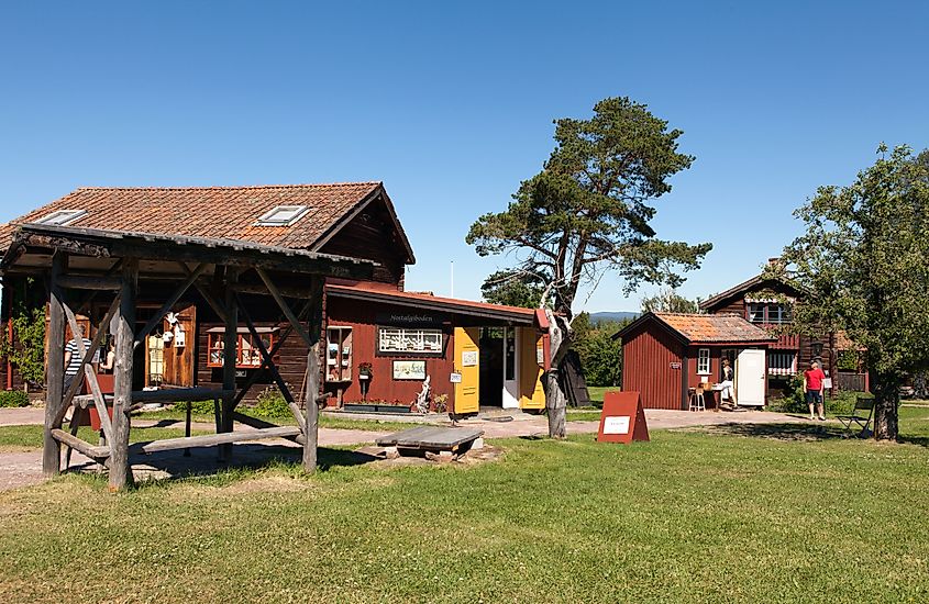 View of traditional buildings in Tällberg, Sweden