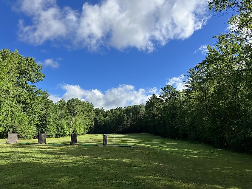 The Camp Caribou Golf Driving Range in Winslow, Maine.