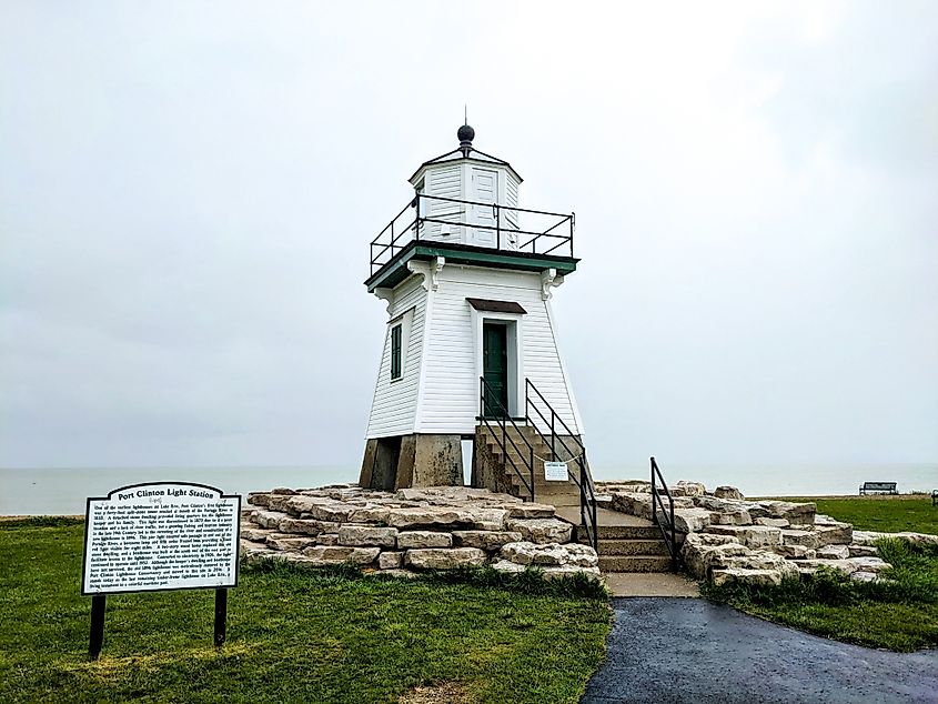 Port Clinton Lighthouse on Lake Erie in Ohio