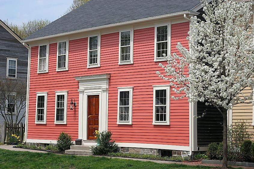 Vibrant historic home in the town of Wickford, Rhode Island.