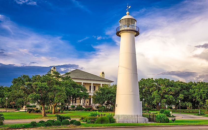 Biloxi, Mississippi USA at Biloxi Lighthouse.
