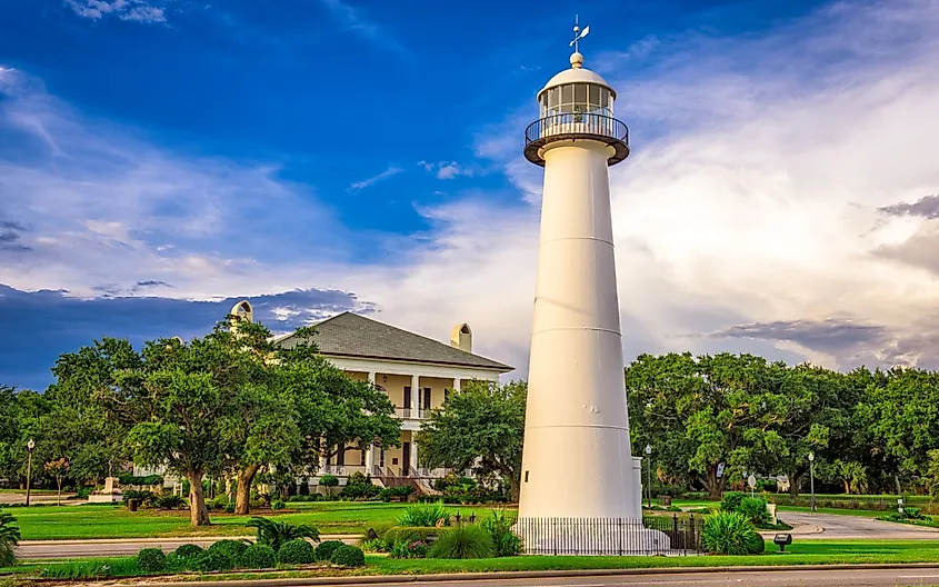 Biloxi, Mississippi USA at Biloxi Lighthouse.