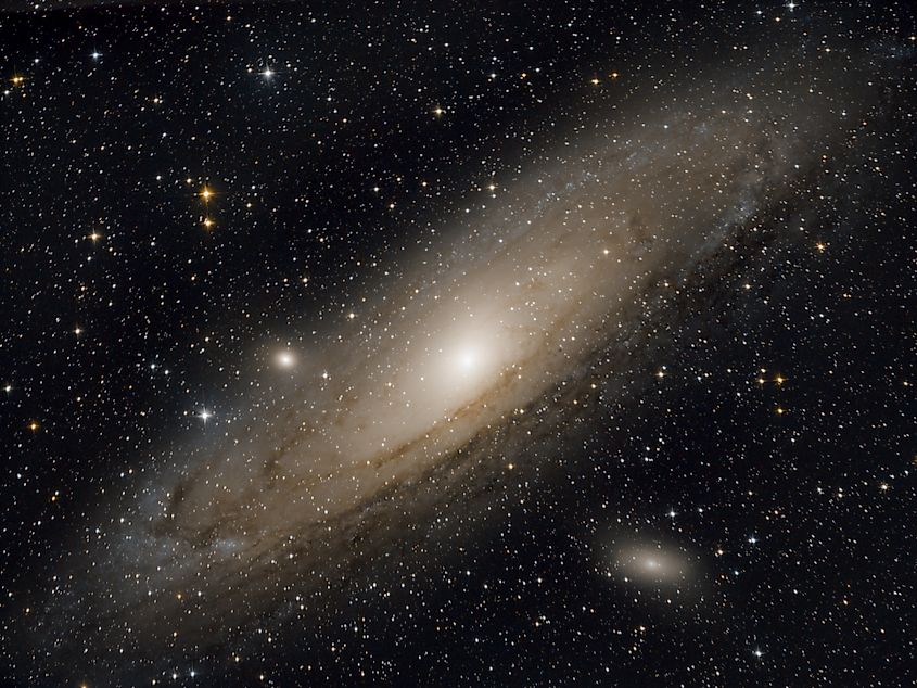 Andromeda galaxy is a barred spiral galaxy, nearest major galaxy to the Milky Way.