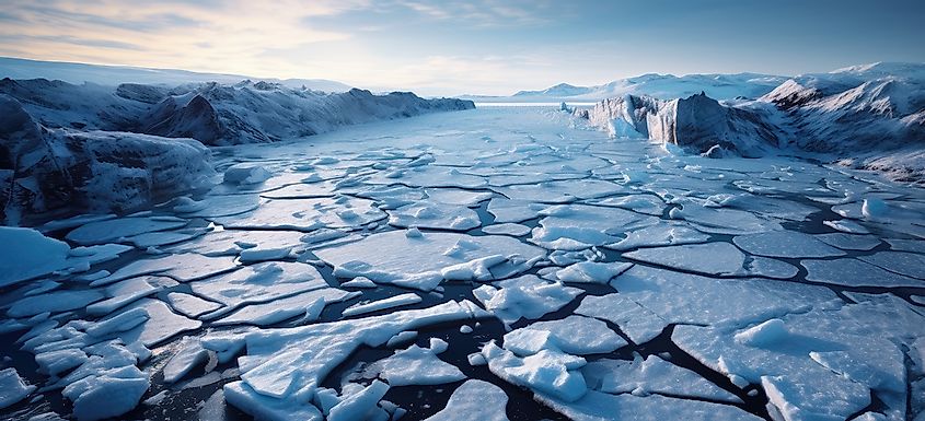 Global warming is triggering the melting of ice sheets.