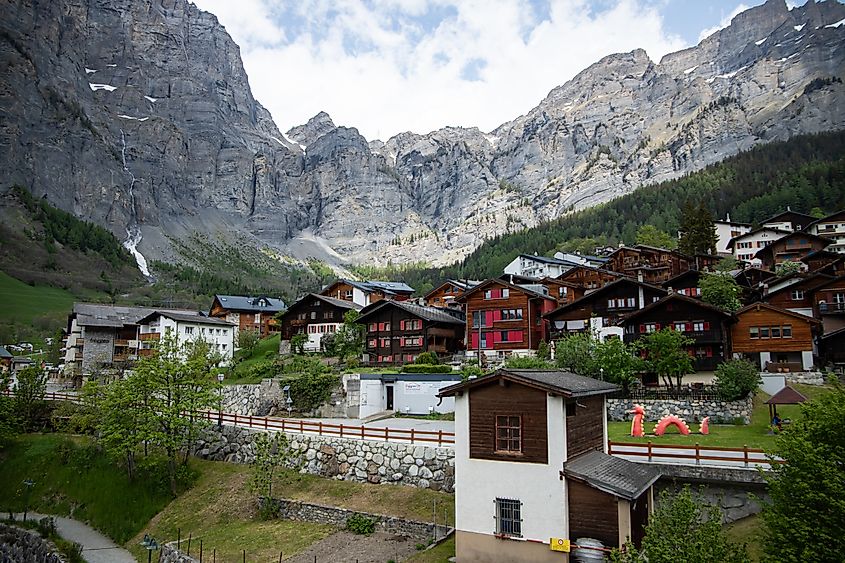 The spa resort of Leukerbad, Switzerland