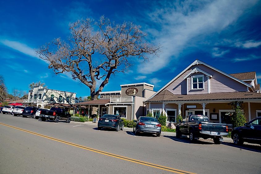 Street view in Los Olivos, California