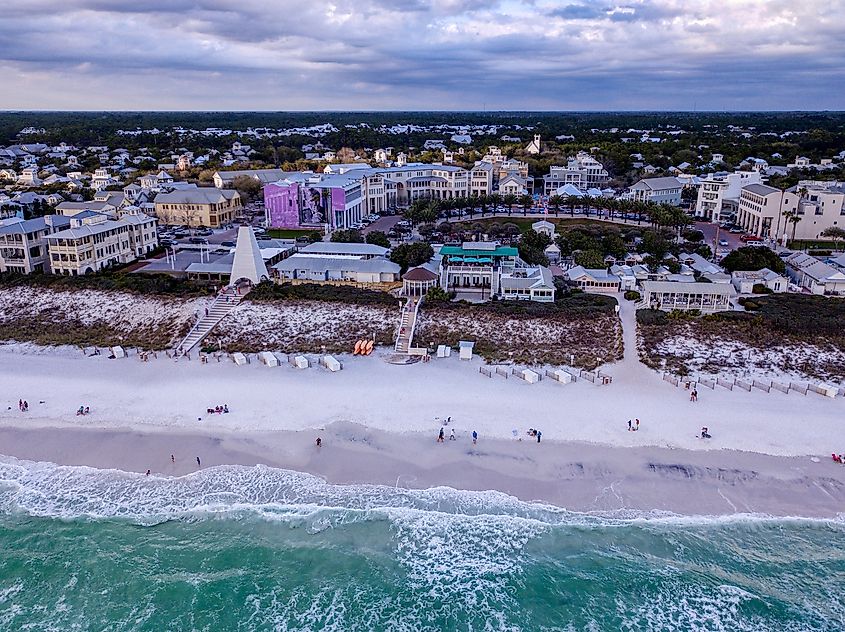 Aerial view of Seaside, Florida.