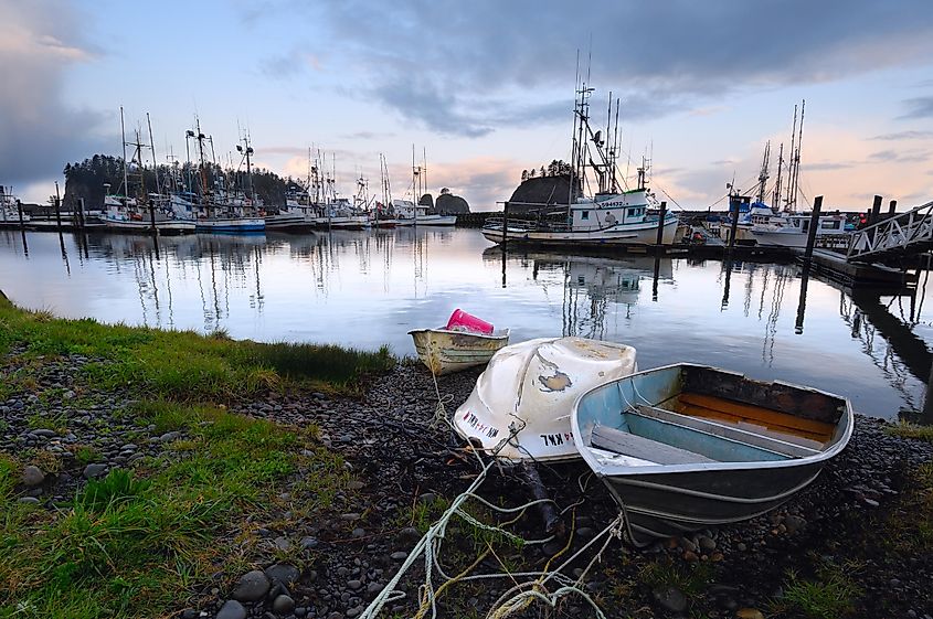 Seaside town of La Push, Washington coast, USA