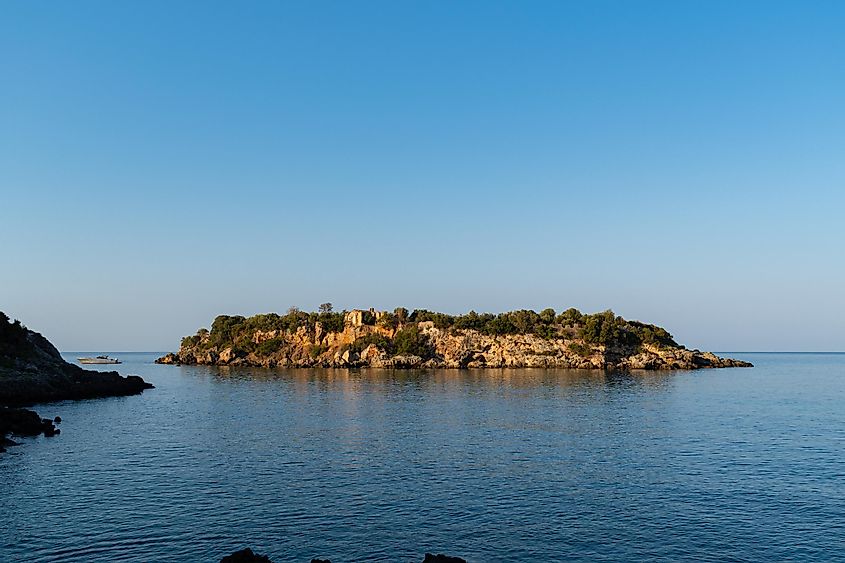 The tiny island of Meropi in Greece.