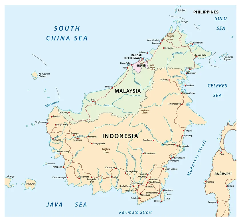 Borneo map