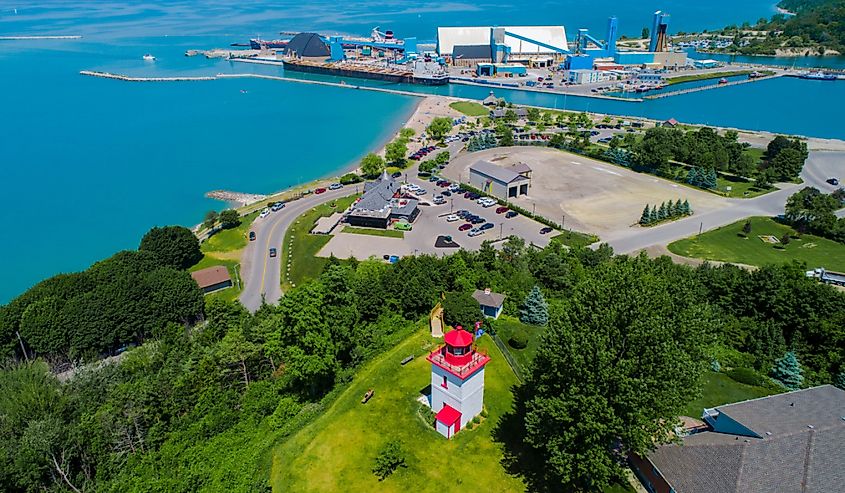 Goderich lighthouse in Goderich Ontario Canda is the oldest Canadian light station on Lake Huron 