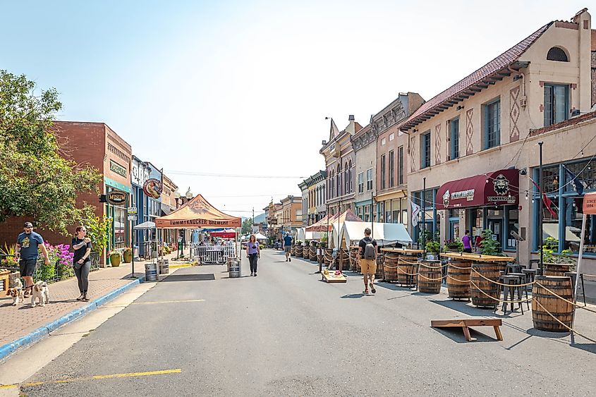 The main street in Idaho Springs, Colorado