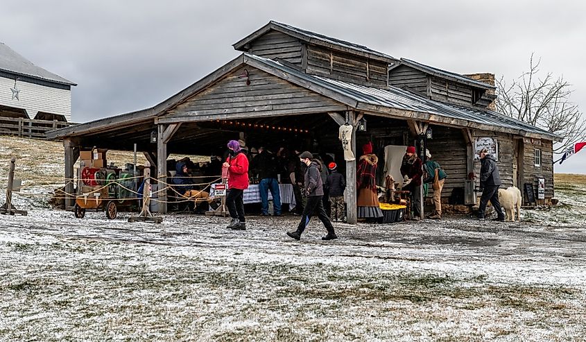 Duff's Sugar House maple syrup farm in Monterey, Virginia.