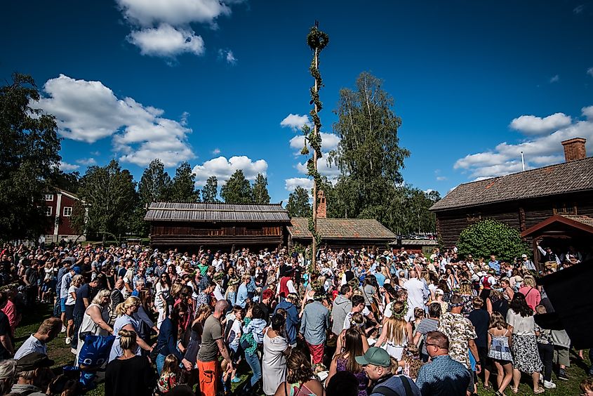 Midsummer festival in Leksand, Sweden.