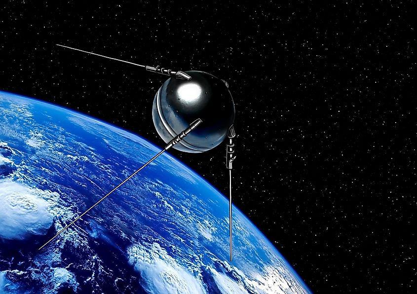 Sputnik 1 in space.