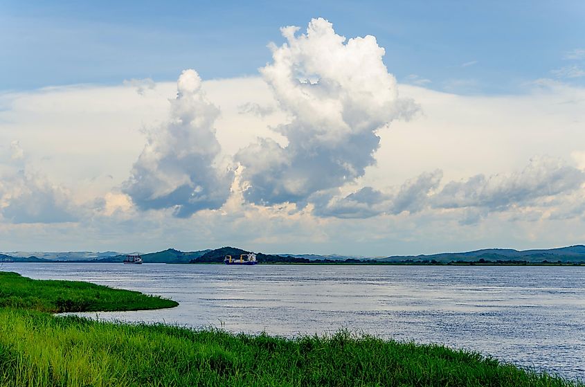 Cargo ships on the Congo River