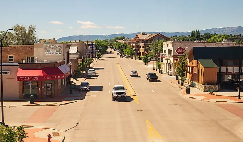 Overlooking main street in Sheridan, Wyoming.