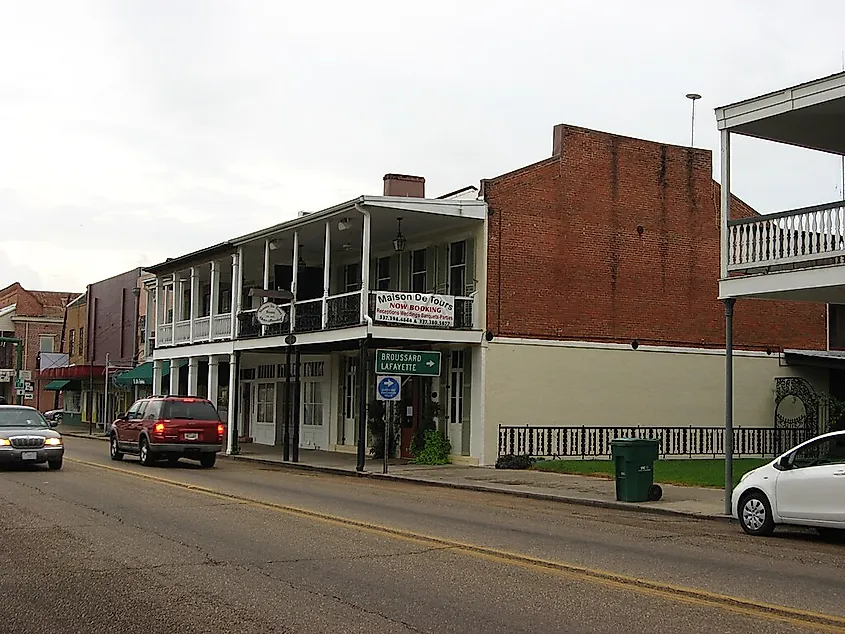 Main Street in St. Martinville, Louisiana.