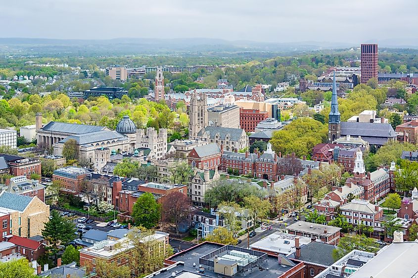 View of Yale University in New Haven, Connecticut