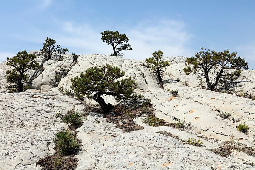 Rock in the Glen, the natural feature that gave the town of Glenrock, Wyoming, its name.
