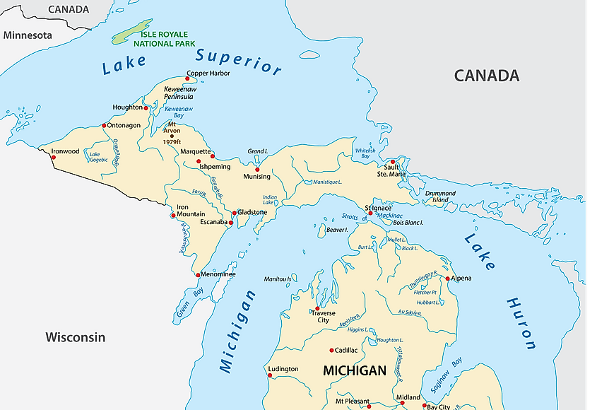 Map of Isle Royale