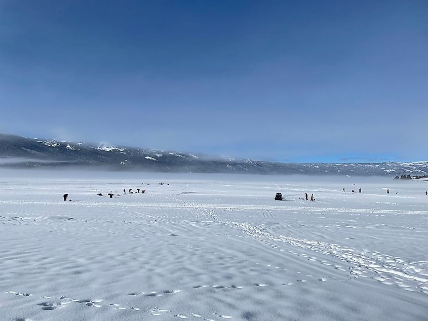 Ice Fishing at Lake Cascade, Idaho