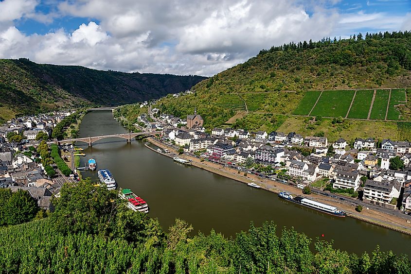 View of Cochem, Germany along the Moselle River.