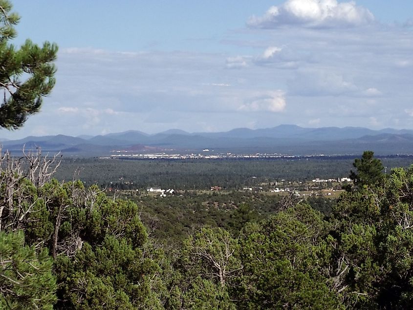  More details Photograph of the city of Show Low, Arizona taken from the northwest hills in the unincorporated area of Linden.