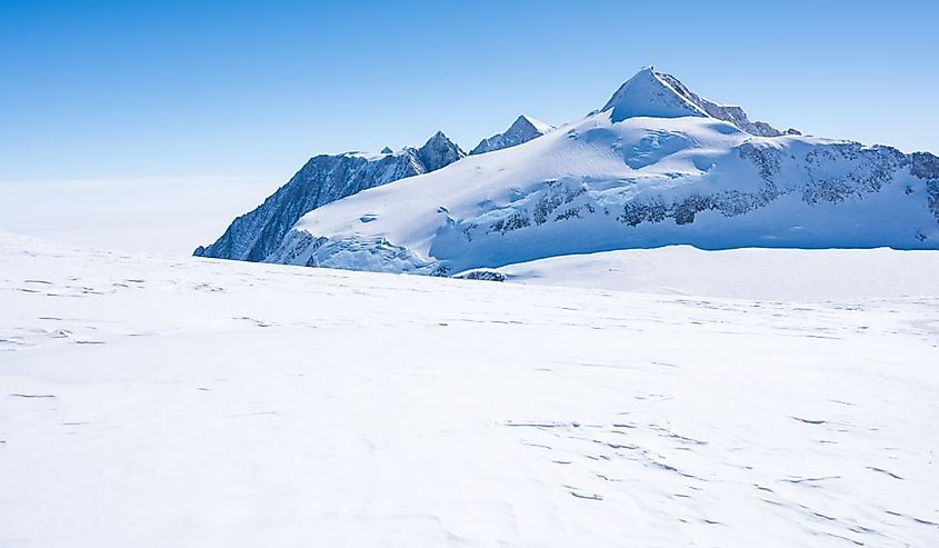 Mount Vinson in the Sentinel Range, Antarctica.