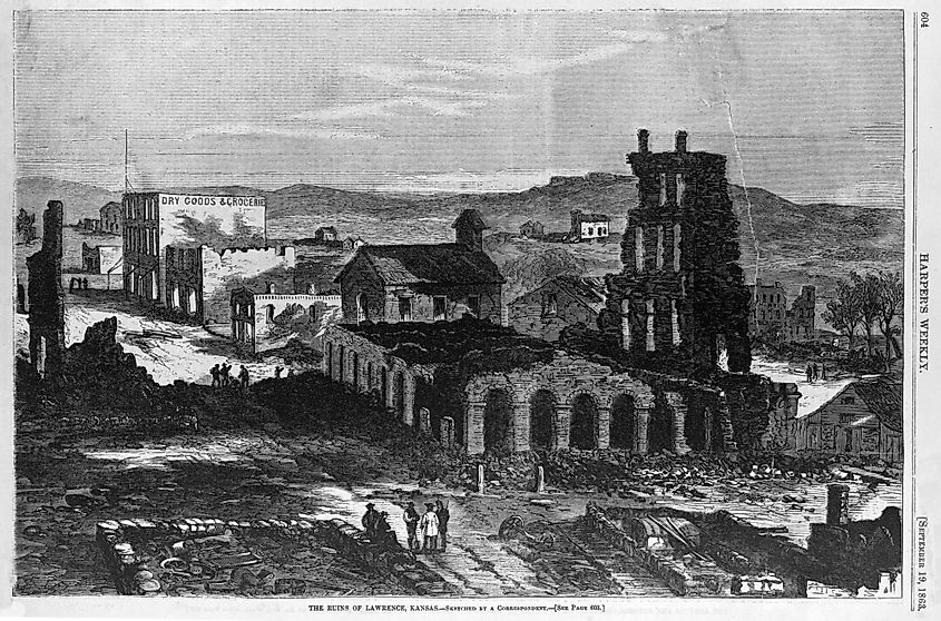Civil War ruins of Lawrence, Kansas