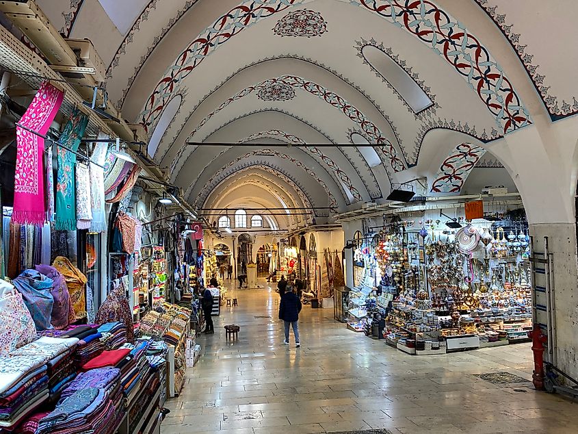 A quiet day within Istanbul's ornate Grand Bazaar