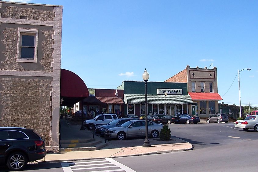 Downtown Jamestown, Kentucky.