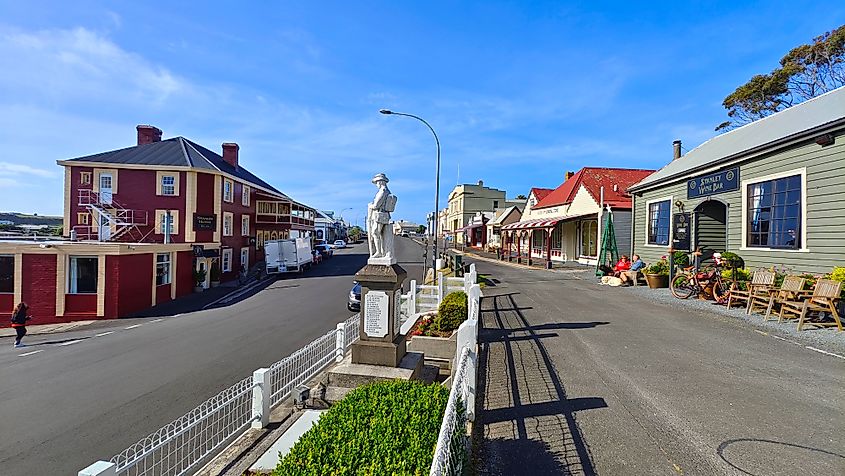 Beautiful historic buildings in Stanley, Tasmania, Australia