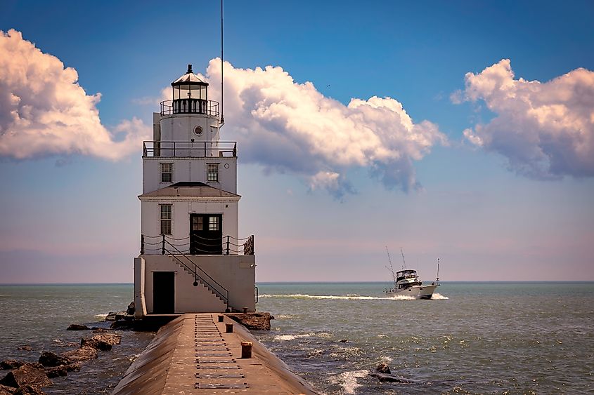 The lighthouse in Manitowoc, Wisconsin